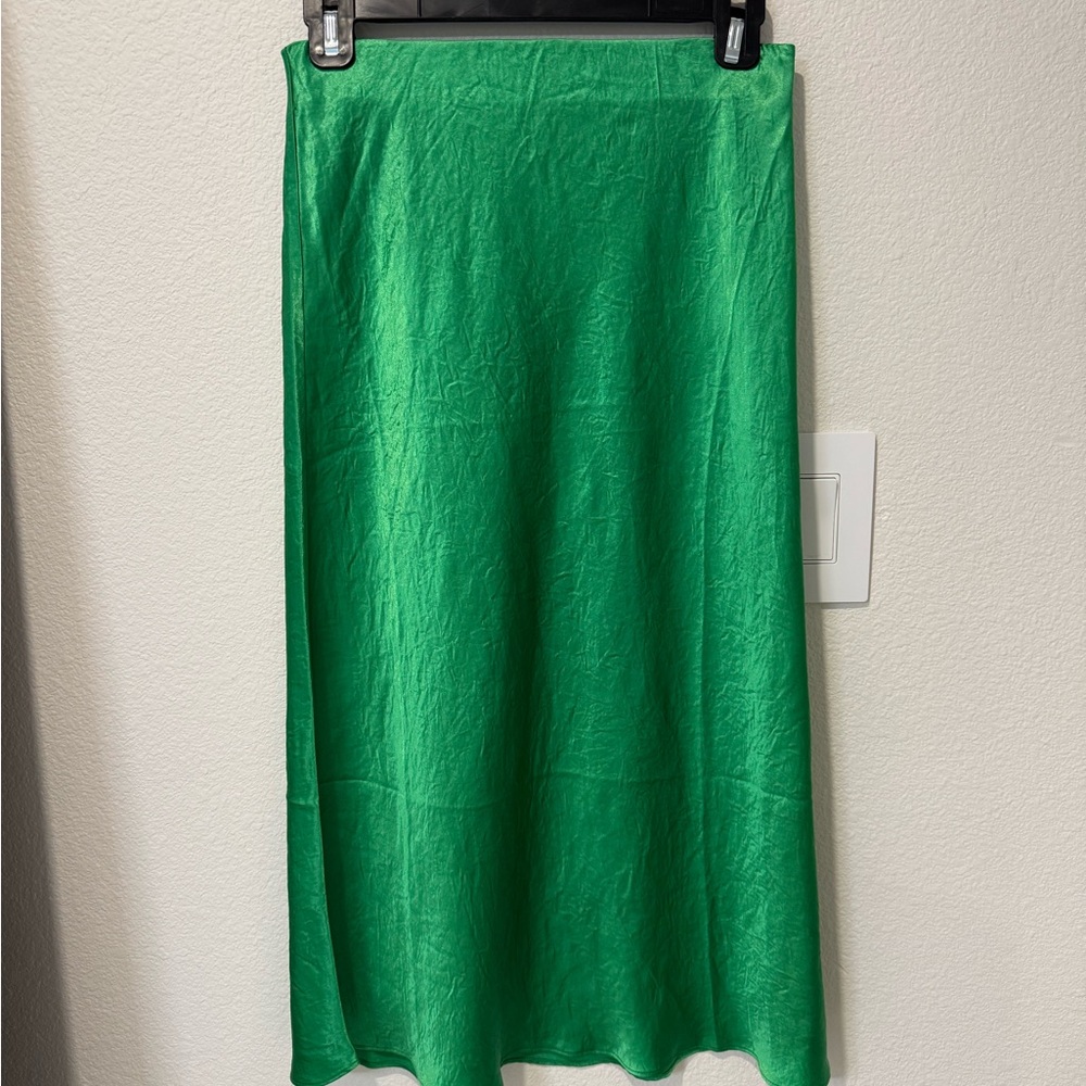 Aritzia Green Midi Skirt
